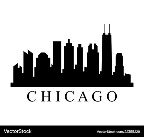 Chicago Skyline Logo Outline