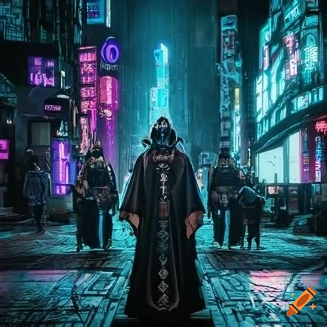 Cyberpunk street fashion in a futuristic cityscape on Craiyon