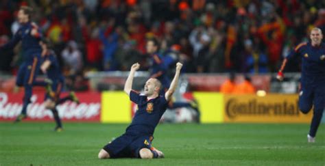 2010 FIFA World Cup Photos - Spain's Andres Iniesta Celebrates his ...