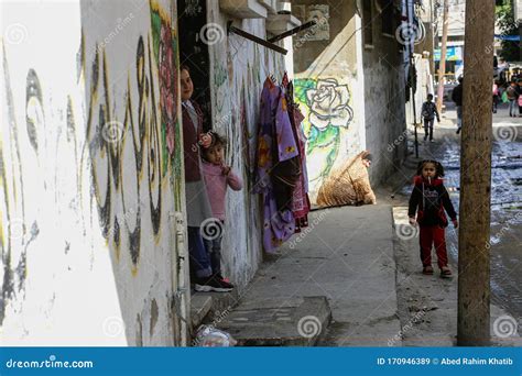 Palestinians in the Rafah Refugee Camp in the Southern Gaza Strip ...