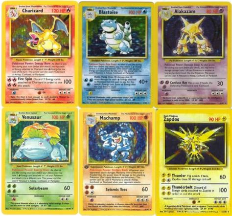 Rare Holo (shiny) base set pokemon cards All 16 Available Out of print ...