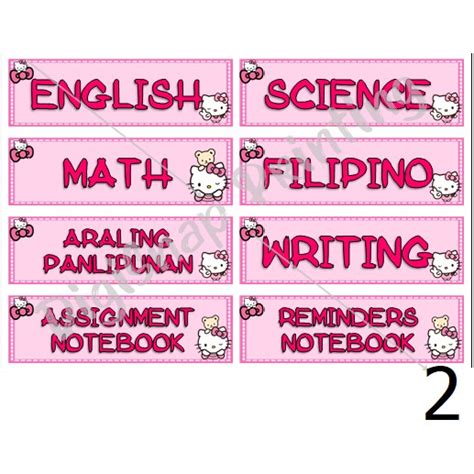 Subject Stickers - Hello Kitty | Shopee Philippines