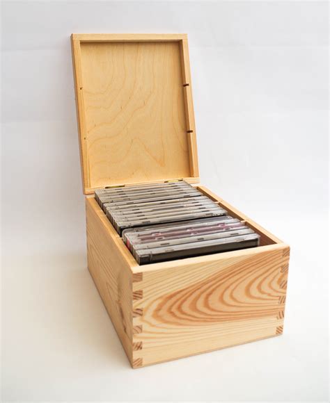 1/2/3x Plain Wooden CD Keepsake Storage Box / Wood Natural Boxes for ...