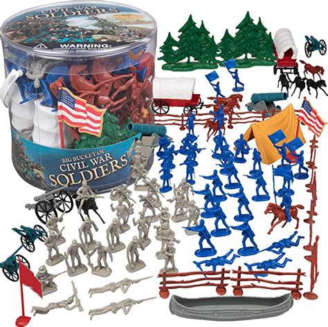 Civil War Army Men Action Figures - Big Bucket of Civil War Soldiers ...