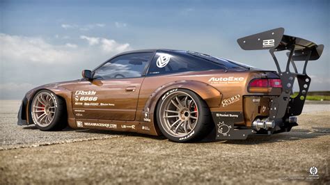 Nissan 240Sx Rocket Bunny White - S13 Ps13 Silvia Rocket Bunny V1 Wide ...