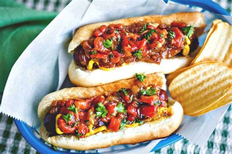 New York Style Hot Dogs with Onion Sauce and Red Pepper Relish | Life ...