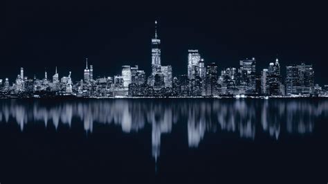 New York City Wallpaper 4K, Night, Cityscape, City lights