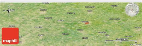 Satellite Panoramic Map of Dhūri