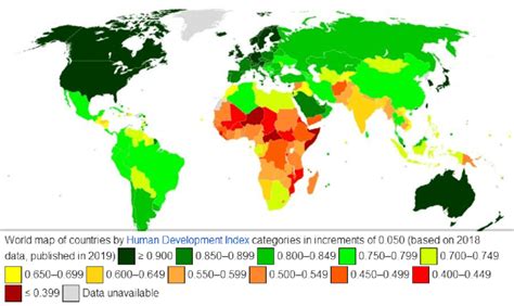 World map of countries by Human Development Index. | Download ...