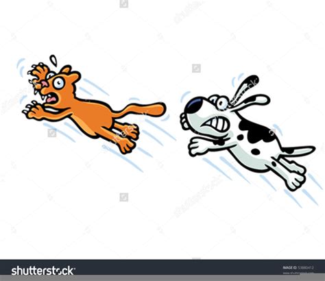 Dog Chasing Cat Clipart | Free Images at Clker.com - vector clip art ...