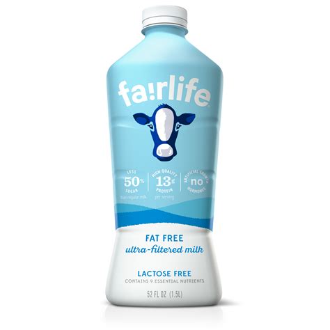 Fairlife Milk 52 fl oz - Lactose Free Fat Free Skim Milk - Walmart.com ...