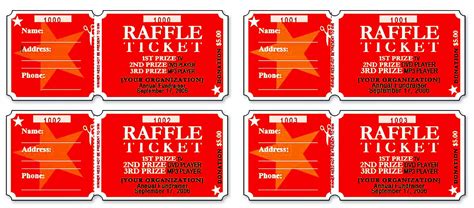 Printable Raffle Ticket Template | Mous Syusa