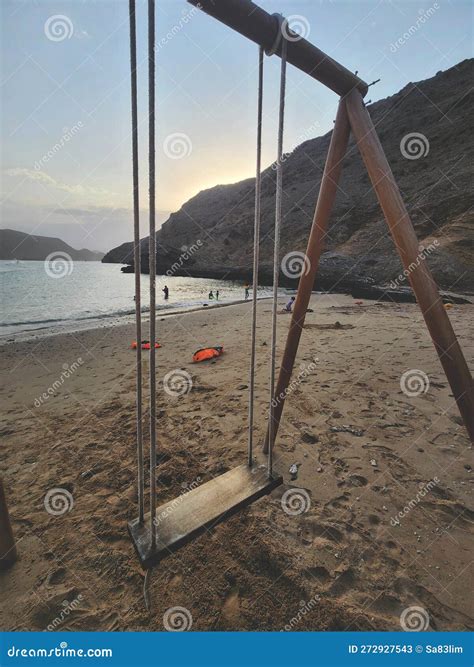 Swing in Oman Beaches in Muscat Stock Image - Image of muscat, oman ...