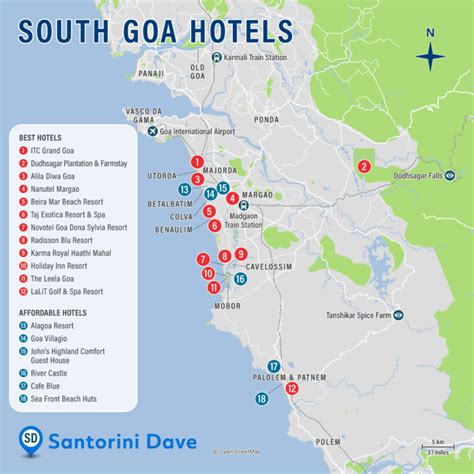 GOA HOTEL MAP - Best Areas, Neighborhoods, & Places to Stay