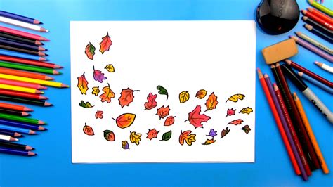 How To Draw Leaves Blowing In The Wind - Art For Kids Hub