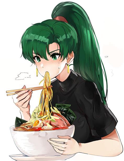 Lyn eating some ramen | Fire Emblem | Fire emblem, Fire emblem lyn ...