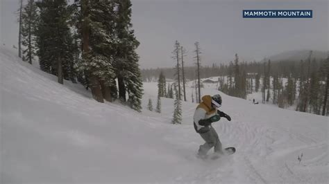 California storm drops fresh snow in Mammoth Mountain - ABC7 Los Angeles