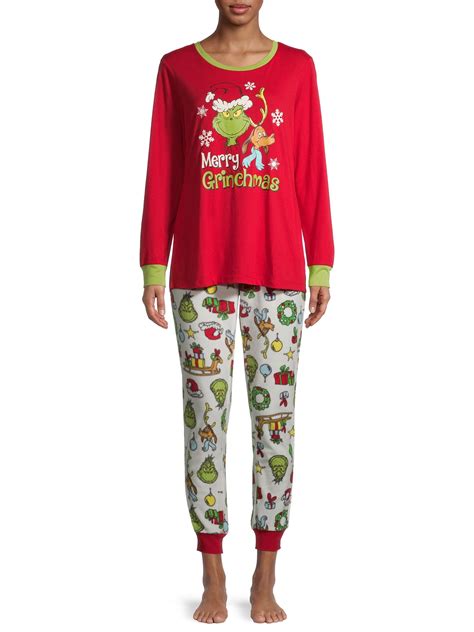 Matching Family Christmas Pajamas Women's and Women's Plus Grinch 2 ...