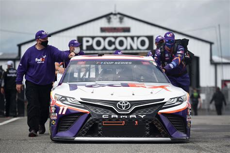 NASCAR results: Denny Hamlin wins for seventh time at Pocono to nab ...