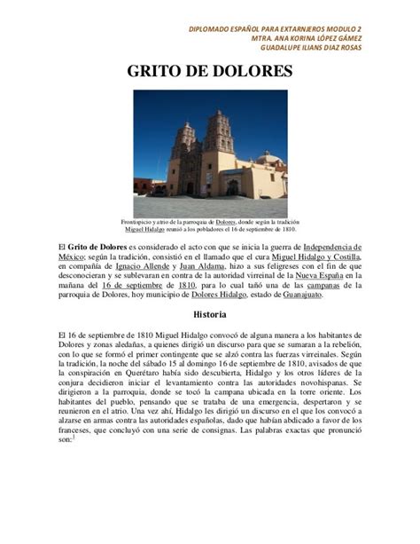 El grito de dolores