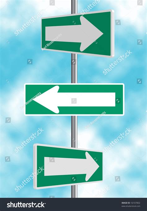 Green Arrow Road Signs Background Stock Photo 16107802 : Shutterstock