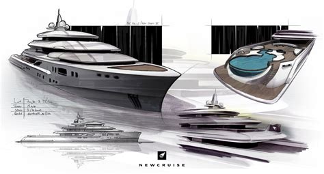 Exploring new ideas with concept sketches! Concept by NEWCRUISE Yacht ...