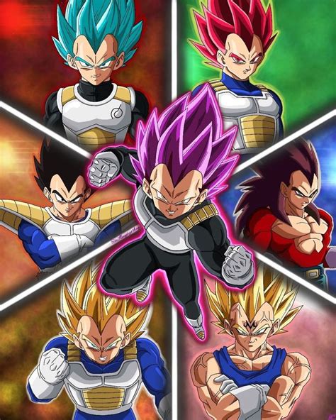 Vegeta Transformaciones/Transformations | Anime dragon ball super ...