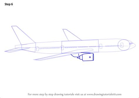 Step by Step How to Draw a Boeing 777 : DrawingTutorials101.com