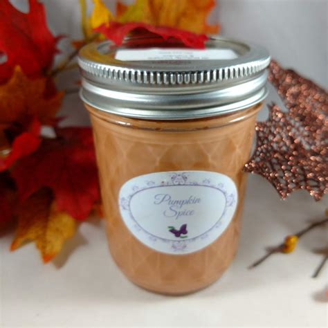 Amazon.com: Pumpkin Spice Soy Candles, 8 oz Mason Jar Seasonal Soy ...