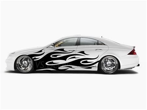 Car Side Body Graphics Sticker Flame Vinyl Decal any color fit any ...