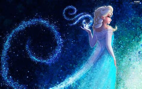 Frozen, story, Elsa, blue background, form, Frozen - Nice wallpapers ...