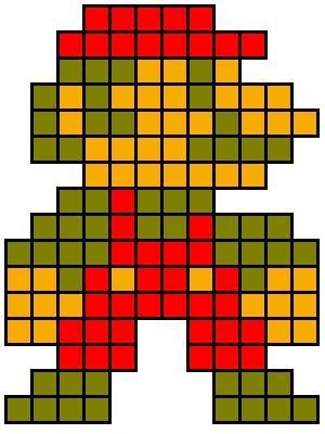 8 Bit Mario Colored Grid by TheInsanePoet on DeviantArt