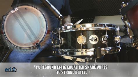 Snare drum wires test - YouTube