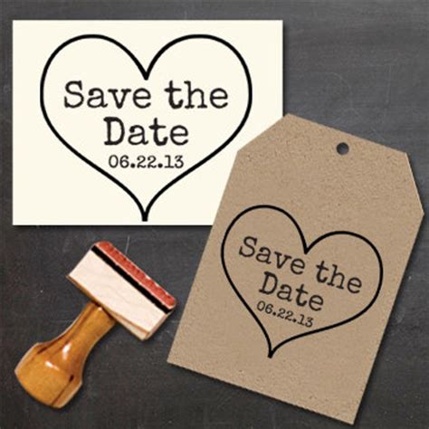 Items similar to Save the Date Stamp with a heart - DIY and create your ...