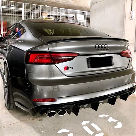 Gloss Black Rear Boot Spoiler Suitable For Audi A5 B9 Four Door 17 ...