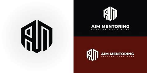 Premium Vector | Abstract initial letter am or ma logo in black color ...