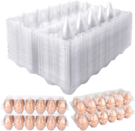 Buy Plastic Egg Cartons Bulk, 36 Packs Empty Clear Plastic Egg Carton ...