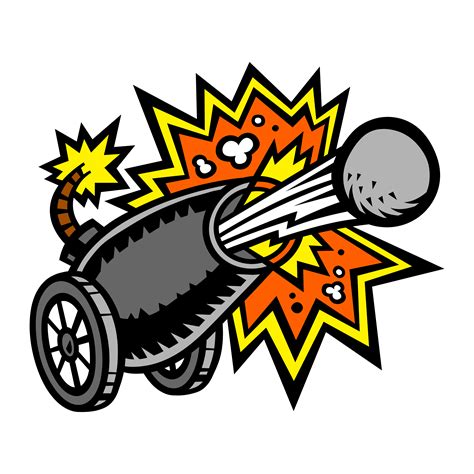 War Cannon Firing Cannonball vector icon 552080 Vector Art at Vecteezy