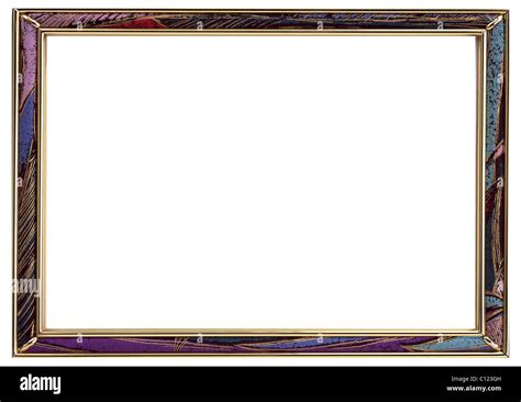 Colored empty photo frame border design with blank center Stock Photo ...