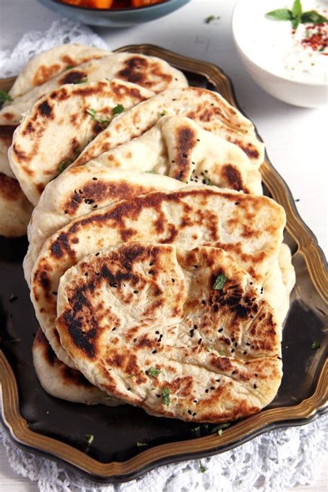 Soft Afghan Naan Bread with Yogurt and Nigella Seeds