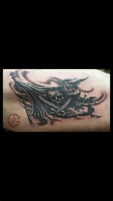 Pirate flag | Pirate tattoo, Pirate flag tattoo, Flag tattoo