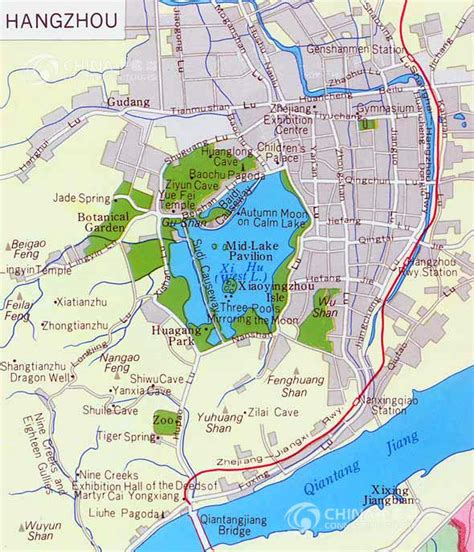 Hangzhou City Map, China Hangzhou City Map - Hangzhou Travel Guide