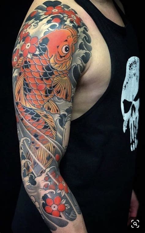 Japanese fish arm sleeve must | Half sleeve tattoo, Koi tattoo design ...