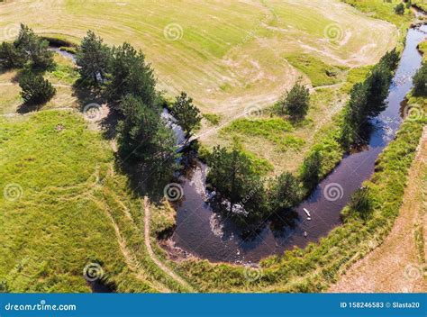 Aerial View of River Valley on Zlatibor Mountain, Serbia Stock Image ...