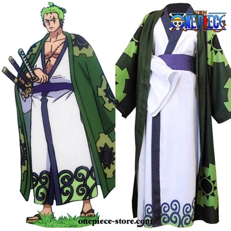 One Piece Roronoa Zoro Cosplay Costume Kimono Full Set - One Piece Store