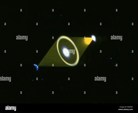 SPACE: EINSTEIN RING. /nDiagram explaining the appearance of an ...