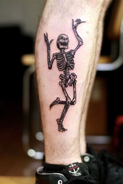 pieddepyper | Skeleton tattoos, Leg tattoos, Tattoos for guys