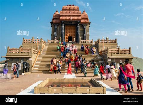 Horizontal view of the Vivekananda rock memorial in Kanyakumari, India ...