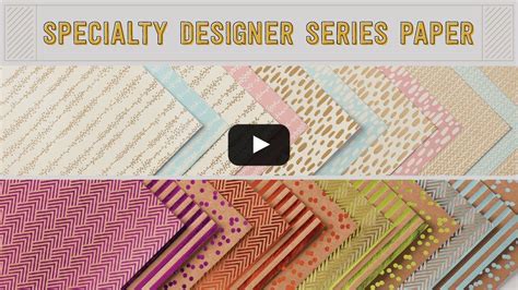 Specialty Designer Series Paper by Stampin' Up! - YouTube