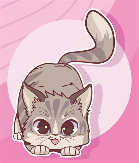 cat playing anime style 11234520 Vector Art at Vecteezy